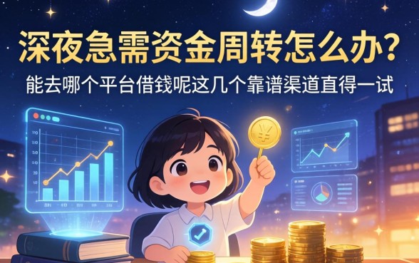 深夜急需资金周转怎么办？能去哪个平台借钱呢？这几个靠谱渠道值得一试