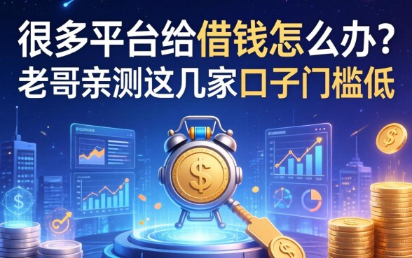 很多平台不给借钱怎么办？老哥亲测这几家口子门槛低