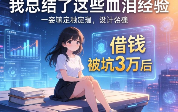 姑娘在平台借钱被坑3万后，我总结了这些血泪经验