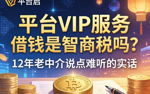 平台vip服务借钱是智商税吗？12年老中介说点难听的实话