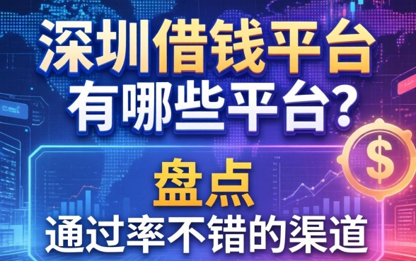 深圳借钱平台有哪些平台？盘点两个通过率不错的渠道