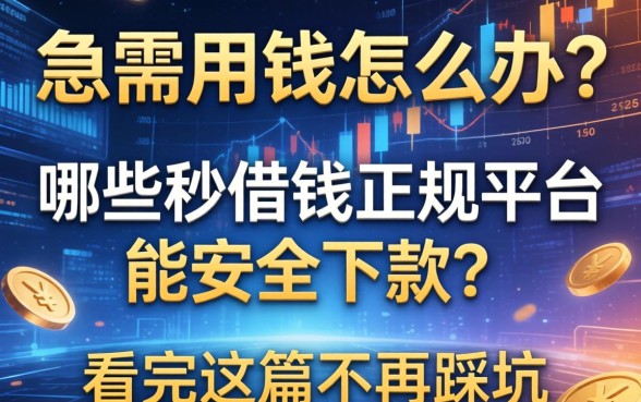 急需用钱怎么办？哪些秒借钱正规平台能安全下款？看完这篇不再踩坑