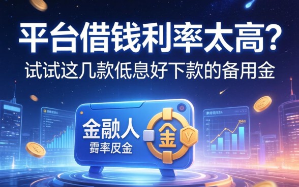 平台借钱利率太高？试试这几款低息好下款的备用金