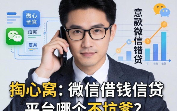 生意人掏心窝：微信借钱信贷平台哪个不坑爹？