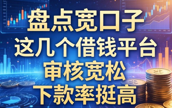 盘点宽口子：这几个借钱平台审核宽松，下款率挺高