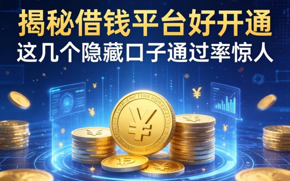 揭秘借钱平台好开通，这几个隐藏口子通过率惊人