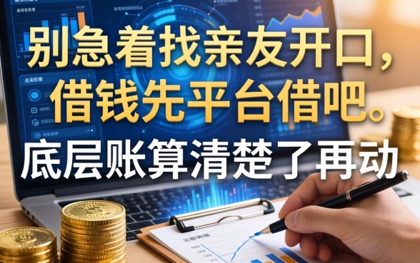 别急着找亲友开口，借钱先平台借吧的底层账算清楚了再动