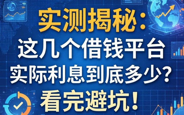 实测揭秘：这几个借钱平台实际利息到底多少？看完避坑！