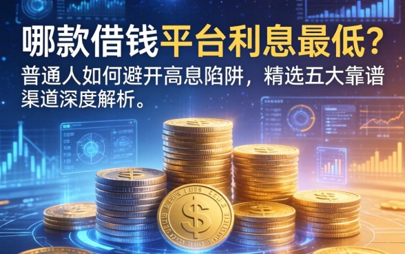 哪款借钱平台利息最低？普通人如何避开高息陷阱，精选五大靠谱渠道深度解析