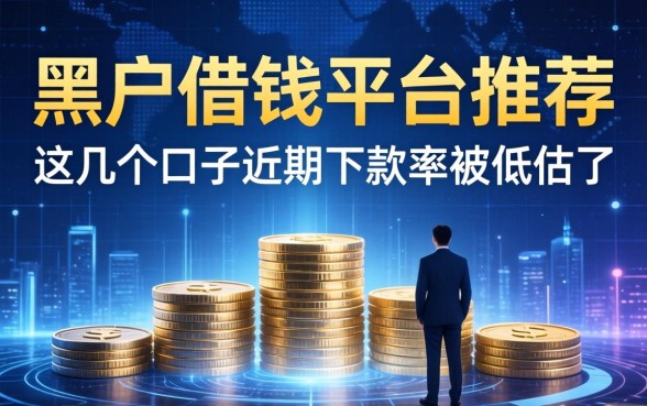 黑户借钱平台推荐：这几个口子近期下款率被低估了