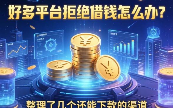 好多平台拒绝借钱怎么办？整理了几个还能下款的渠道