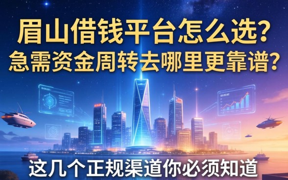 眉山借钱平台怎么选？急需资金周转去哪里更靠谱？这几个正规渠道你必须知道