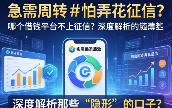 急需周转又怕弄花征信？哪个借钱平台不上征信？深度解析那些“隐形”的口子
