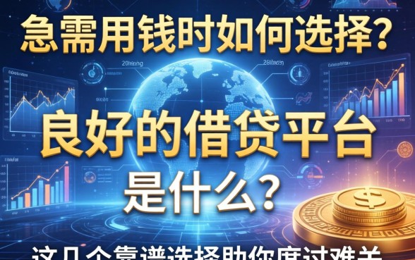 急需用钱时如何选择?良好的借钱平台是什么?这几个靠谱选择助你度过难关
