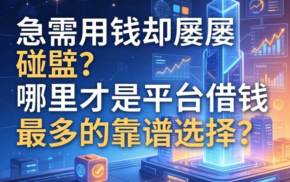 急需用钱却屡屡碰壁？哪里才是平台借钱最多的靠谱选择？