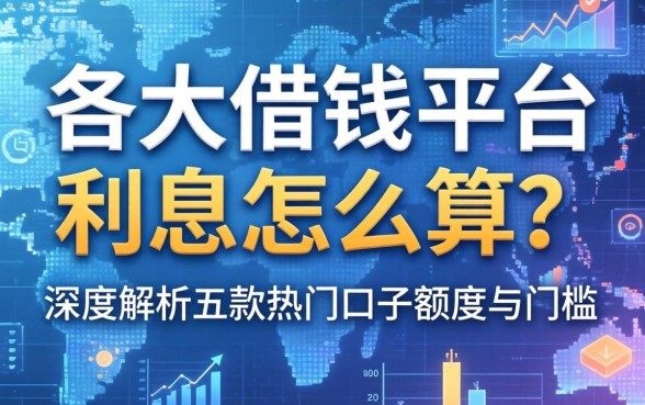 各大借钱平台利息怎么算？深度解析五款热门口子额度与门槛