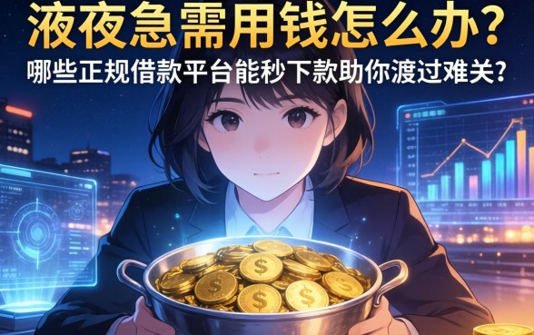 深夜急需用钱怎么办？哪些正规借款平台能秒下款助你渡过难关？