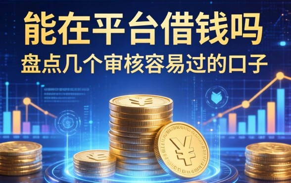 关于能在平台借钱吗，盘点几个审核容易过的口子