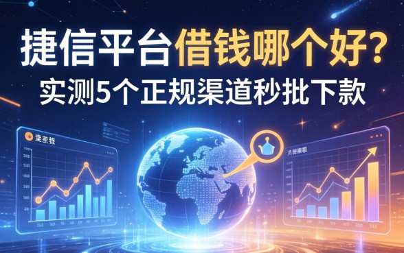捷信平台借钱哪个好？实测5个正规渠道秒批下款