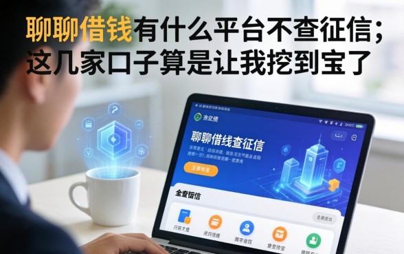 聊聊借钱有什么平台不查征信，这几家口子算是让我挖到宝了