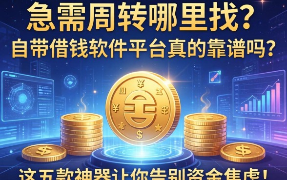 急需周转哪里找？自带借钱软件平台真的靠谱吗？这五款神器让你告别资金焦虑！