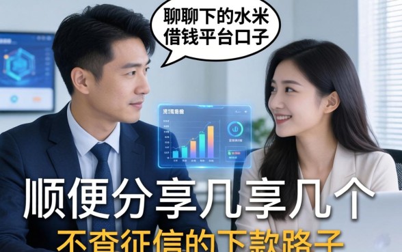 聊聊那个叫水米借钱平台的口子，顺便分享几个不查征信的下款路子