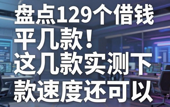 盘点129个借钱平台：这几款实测下款速度还可以
