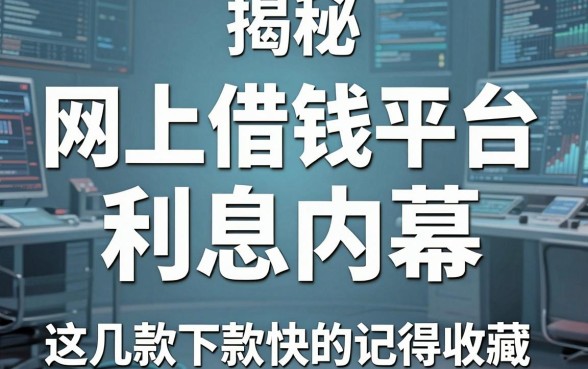 揭秘网上借钱平台利息内幕，这几款下款快的记得收藏