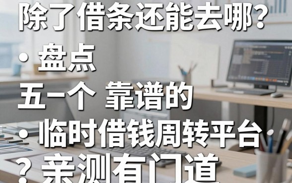 除了借条还能去哪？盘点五个靠谱的临时借钱周转平台，亲测有门道