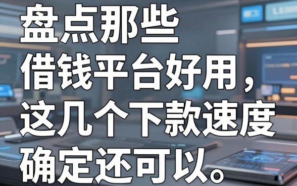 盘点那些借钱平台好用，这几个下款速度确实还可以