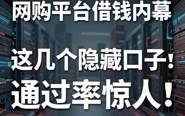 揭秘网购平台借钱内幕，这几个隐藏口子通过率惊人