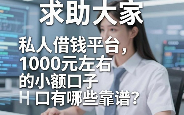 求助大家，私人借钱平台1000元左右的小额口子有哪些靠谱？