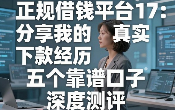 正规借钱平台17：分享我的真实下款经历与五个靠谱口子深度测评