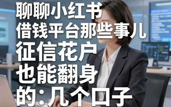 聊聊小红书借钱平台那些事儿，征信花户也能翻身的几个口子