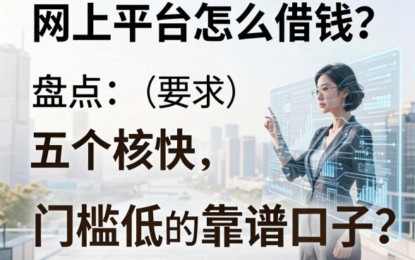 网上平台怎么借钱？盘点五个审核快、门槛低的靠谱口子