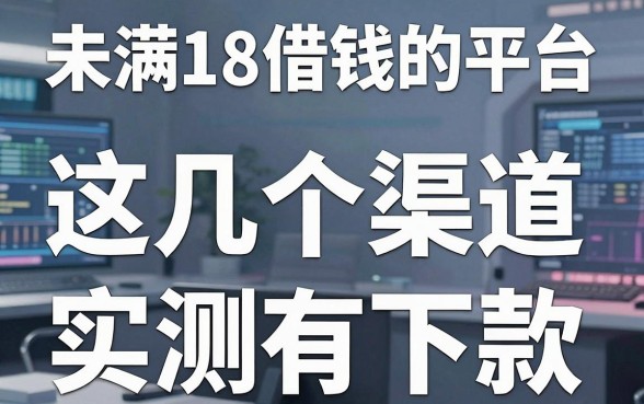 揭秘未满18借钱的平台，这几个渠道实测有下款