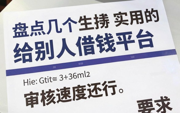 盘点几个实用的给别人借钱平台,审核速度还行