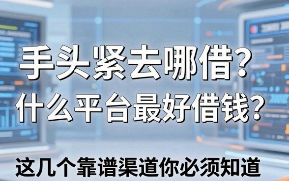 手头紧去哪借？什么平台最好借钱？这几个靠谱渠道你必须知道
