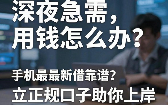 深夜急需用钱怎么办？手机最新借钱平台哪个靠谱？盘点五大正规口子助你上岸