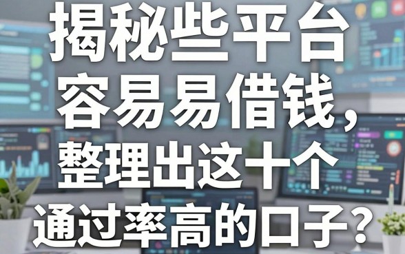 揭秘那些平台容易借钱，整理出这十个通过率高的口子