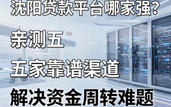 沈阳贷款平台哪家强？亲测五家靠谱渠道，解决资金周转难题