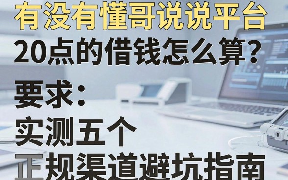 有没有懂哥说说平台20点的借钱怎么算？实测五个正规渠道避坑指南