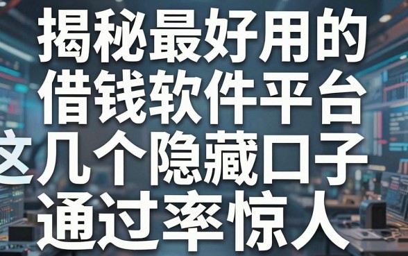 揭秘最好用的借钱软件平台，这几个隐藏口子通过率惊人