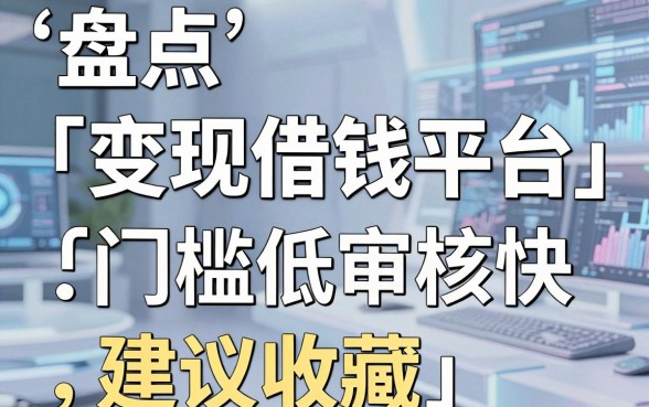 盘点五个变现借钱平台，门槛低审核快建议收藏