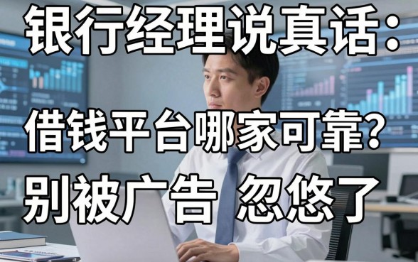 银行经理说真话:借钱平台哪家可靠?别被广告忽悠了