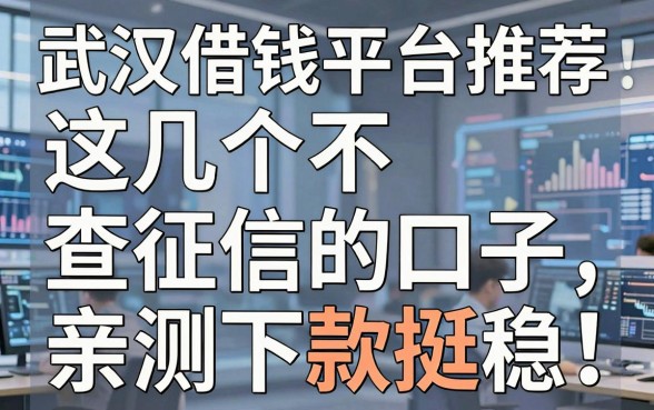 武汉借钱平台推荐：这几个不查征信的口子，亲测下款挺稳