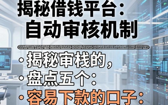 揭秘借钱平台自动审核机制，盘点五个容易下款的口子
