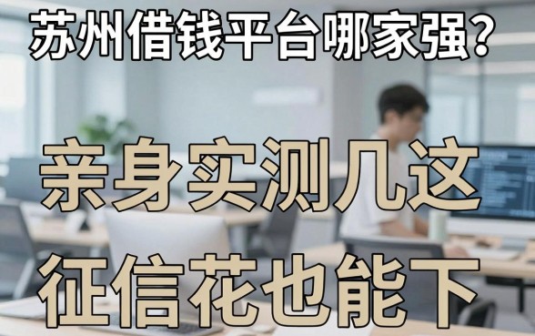 苏州借钱平台哪家强？亲身实测这几家征信花也能下