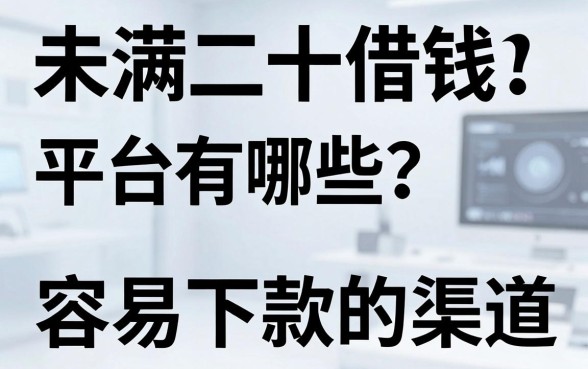 未满二十借钱平台有哪些？盘点几个容易下款的渠道