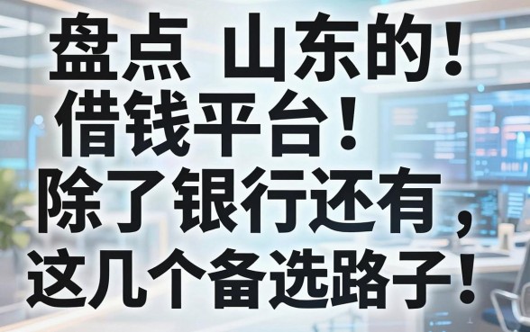 盘点山东的借钱平台：除了银行还有这几个备选路子